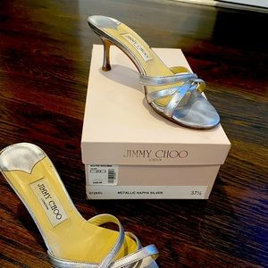 Silver Jimmy Choo strappy sandles